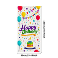 thumbnail image 2 of Colorful Happy Birthday Banner with Balloons Cake and Stars Party Decoration Backdrop for Birthday Party Photography Props and Celebrations, 2 of 7