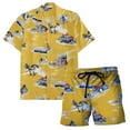 thumbnail image 1 of TIMIFIS Mens Hawaiian Short Sleeve Shirt Suits Flower Print Suits Tropical 2PC Sets Button Down Shirts And Shorts OutfitFall s, 1 of 4