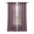 Quatrefoil Printed Sheer Extra Wide Grommet Curtain Panels