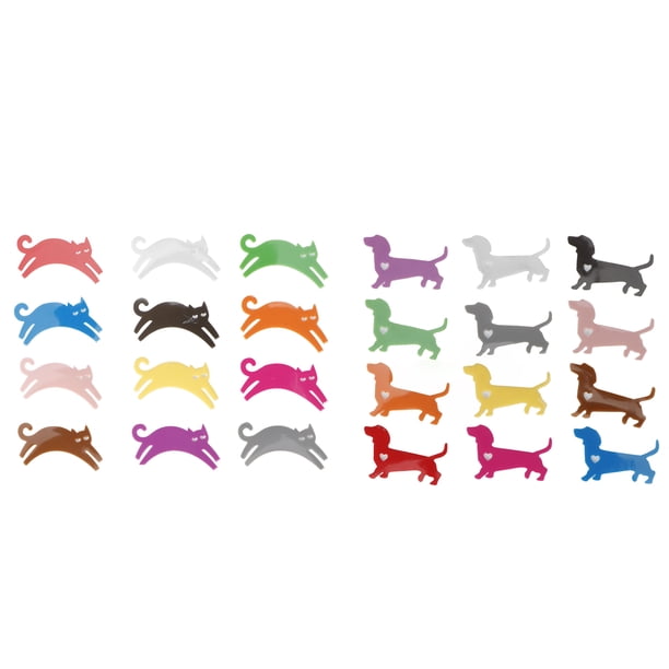 Verdant Touch Marcador de silicona para copas de vino, 24 unidades, silicona, gato, perro, animales, formas de vino, marcador de copa de vino, identificador de taza de fiesta, 60_x_180_cm, Silicona