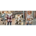 thumbnail image 7 of MOSHU Flannel Shirts for Women Button Down Plaid Shirt Hooded Shacket Jacket with Pocket, 7 of 7