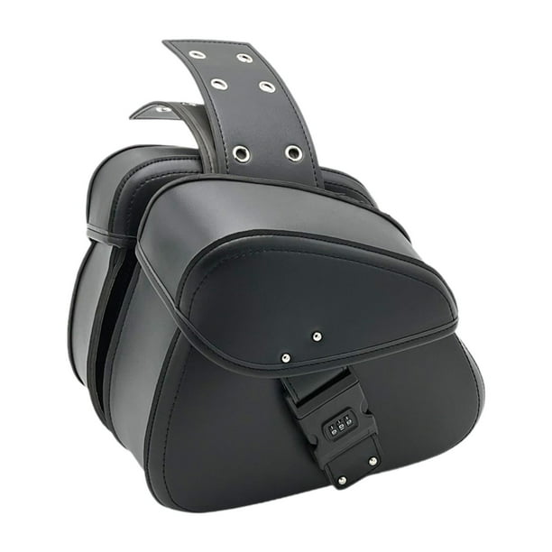 Alforjas para motocicleta Alforjas para motocicleta Mochila para casco Gran capacidad negro