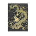 thumbnail image 1 of RYLABLUE Gold Dragon Couch Canapé ou Lit Couverture Polaire Jeté 58x80 pouces, 1 of 3