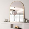 thumbnail image 2 of MAYEERTY 24x32 Inch Gold Metal Framed Arched Bathroom Wall Mirror, for Bathroom and Powder Room, 2 of 5