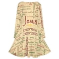 thumbnail image 5 of Jesus, Biblical References Long Sleeve Dresses For Women Vintage Elegant Party Dress Oversized V-neck Dress S-8XL, 5 of 7