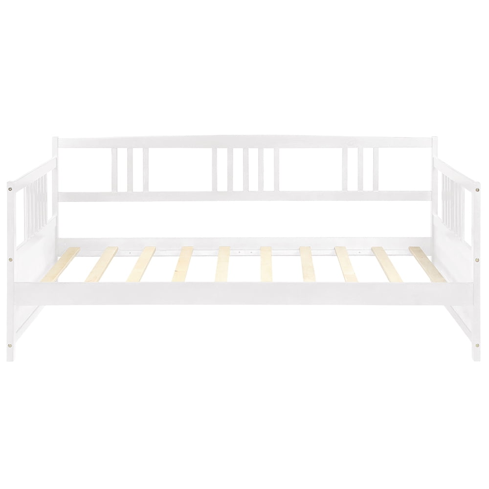 78" Modern Solid Wood Daybed, Multifunctional Day Bed Frame, Twin/White