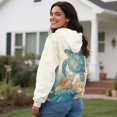 thumbnail image 4 of DISNIMO Sea Turtle Printed Women's Zip Up Hoodies Lightweight Hooded Jackets Casual Sport Sweatshirt for Fall Winter, XS, 4 of 6