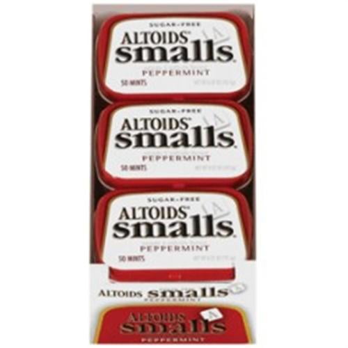 Altoids Smalls Sugar Free Peppermint Mints 9 packs (0.37 oz per pack) (Pack of 3) by