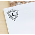 thumbnail image 5 of Printtoo Triangle Swirl Border L Alphabet Monogram Initial Office Stationary R-40 Self Inking Rubber Stamp, 5 of 6
