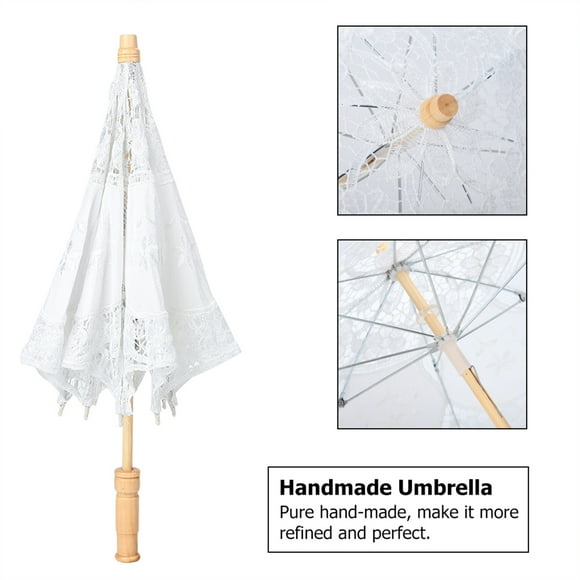 Homemade Lace Umbrella-Photographic Bridal Umbrella Western Style Women Stage Performance Craft Umbrella, used for Wedding Decoration, Photo Props(L-??)