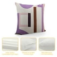 thumbnail image 4 of COMIO Boho Throw Pillow Cover Purple Simple Textured Throw Pillow Cover, Modern Minimalist Abstract Geometric Decorative Throw Pillows Square Cushion Cover for Bed Couch Sofa, 4 of 5