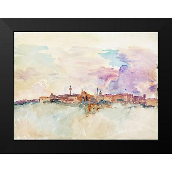 Sargent, John Singer 14x12 Black Modern Framed Museum Art Print Titled - Siena