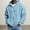 Light Blue, variant on MHFRRA Hoodie Men Knit Zip up Hooded Sweatshirt Casual Soft Warm Lined Pullover with Front Pockets XXXXXL