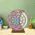 thumbnail image 2 of FLOPESN Rotatable Permanent Calendar DIY Diamond Art Painting Kits Ornaments, Creative Design Diamond Art Wooden Home Decor, Desktop Single-Sided Diamond-Mandala, 2 of 8