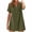 Brown, variant on Aboser Womens Short Sleeve Henley Dresses Dressy Casual Cotton Linen Tunic Dress Button Up V Neck Dresses Solid Color Sundress Summer Breathable Beach Dress