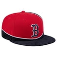 thumbnail image 3 of Men's New Era Navy/Red Boston Red Sox Retro Split Corduroy Snapback Hat, 3 of 5