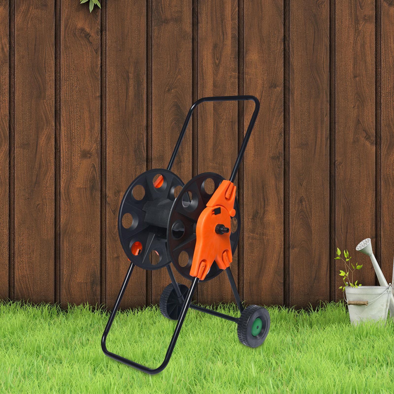 simhoa Hose Reel Cart ,Pipe Storage Rack ,Garden Tool ,Household Water Hose Holder, Hose Organizer for Lawn Outside Outdoor Cleaning