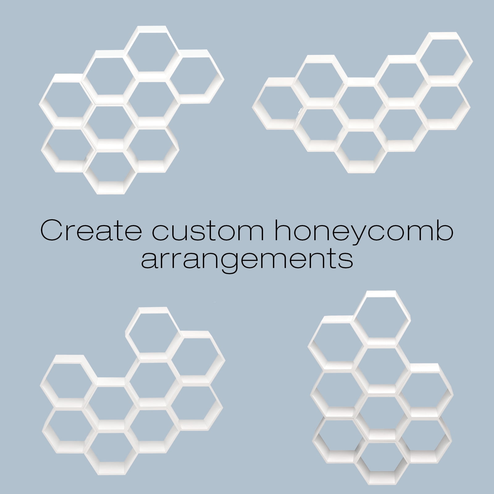 Excello Global Products Honeycomb Toilet Paper Holder with Bees - Holds 9 Rolls - Multiple Configurations, White