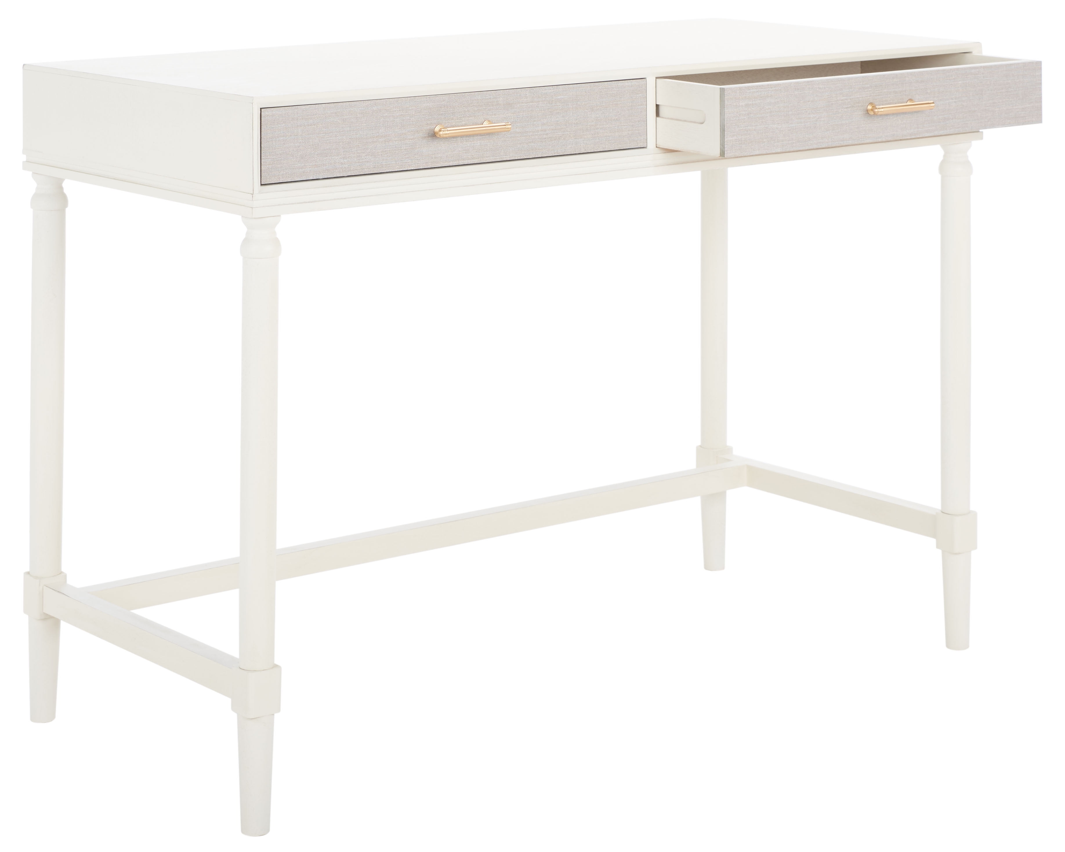 SAFAVIEH Takita Solid Glam Two Tone 2 Drawer Writing Desk