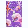 thumbnail image 1 of Metal Light Switch Wall Plate Outlet Cover (Ocean Sea Star Fish Shell Coral Clam Purple - Single Toggle), 1 of 2