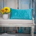 thumbnail image 3 of Parkland Collection Sora Transitional Quilted Aqua Throw Pillow, 3 of 7