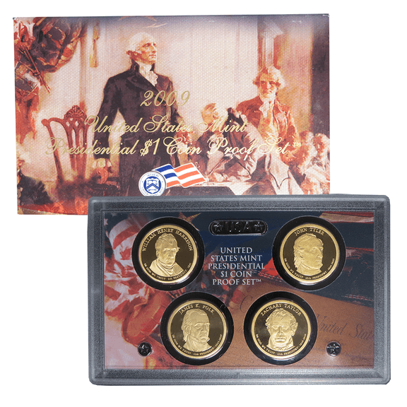Collectible 2009-S U.S. Presidential Proof Set Harrison Tyler Polk Taylor