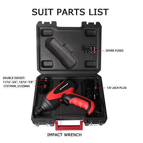 12 volt impact wrench cigarette lighter GETUHAND Car Impact Wrench 1/2 Inch & 12 Volt Portable Electric Impact  Wrench Kit, Tire Repair Tools with Sockets and Carry Case