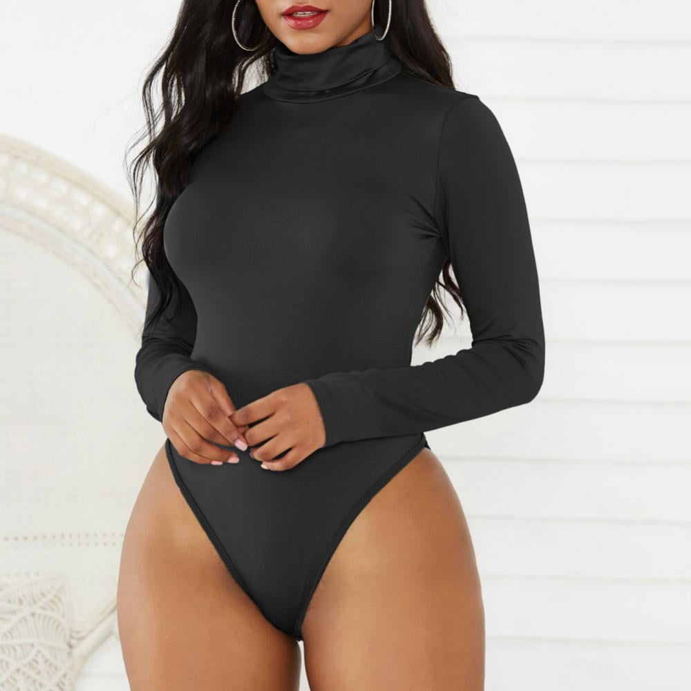 Womens V Neck Sexy Long Sleeve Shapewear Ultralight Bodysuit Body Suit Tops  Long Sleeve Loose Fit Romper Wide Leg, Black, Medium : : Clothing,  Shoes & Accessories