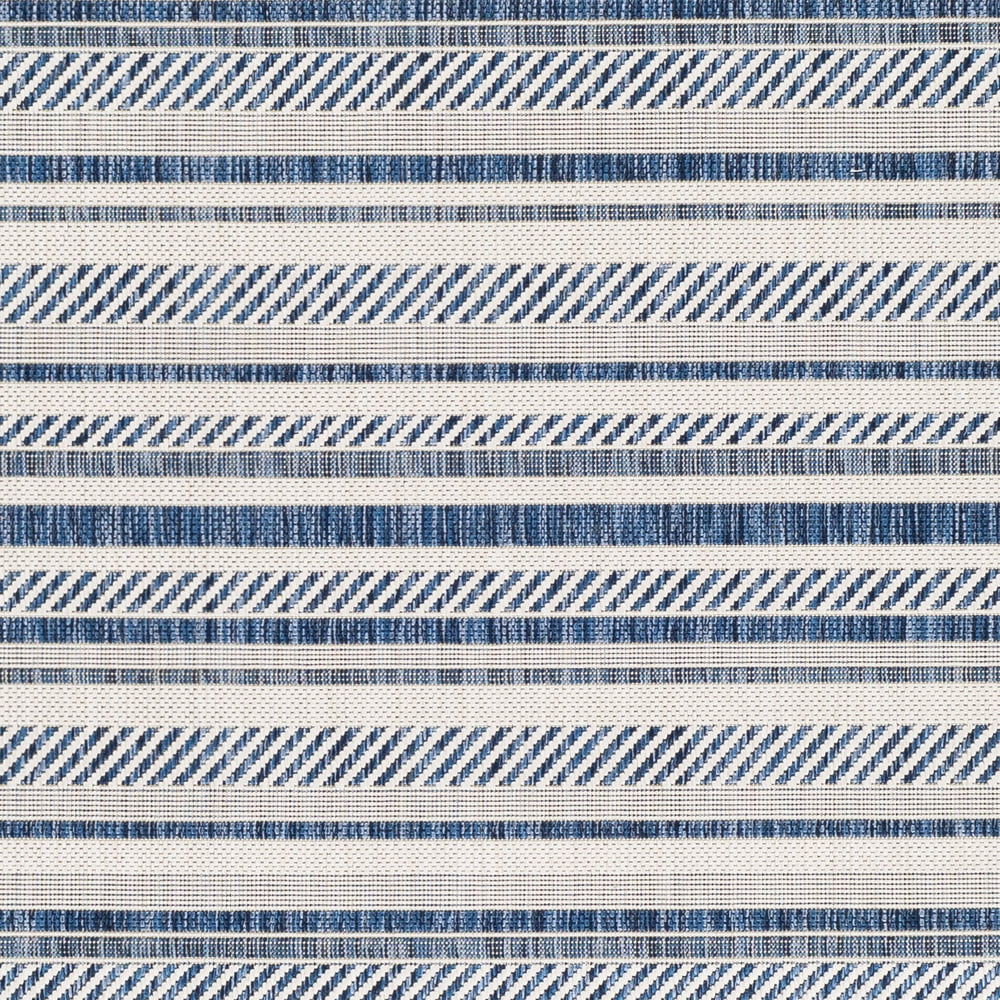 Livabliss Outdoor Rugs, 5x8 Eagean Global Blue Area Rug for Patio, Porch, Deck, Backyard, Waterproof Indoor Outdoor Carpet (5'3" x 7'7")