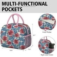 thumbnail image 6 of Lunch Bag Lunch Box for Women Reusable Insulated Lunch Cooler Bags,Large Capacity for Work Travel Picnic,Water-Resistant Pioneer Colorful Floral Lunch Tote Bag Gifts for Woman Mom Pink, 6 of 6