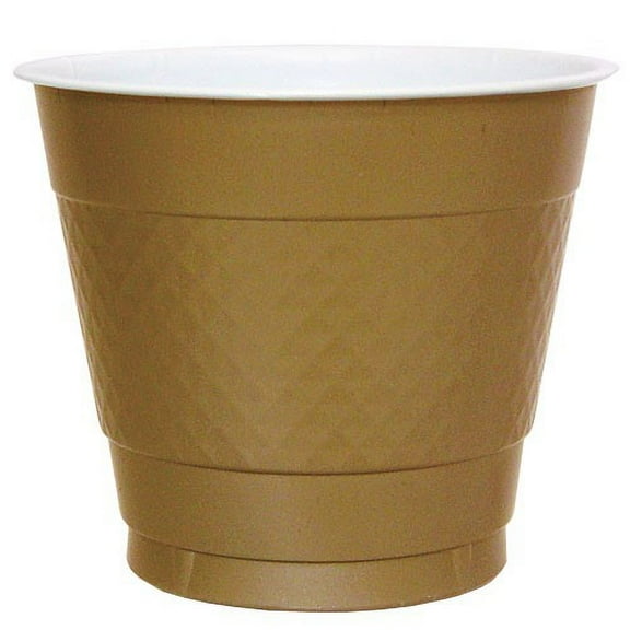 Hanna K Plastic Cups, , 9 Oz, Gold, 50 Ct