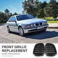 thumbnail image 5 of Front Bumper Kidney Grill Replacement Dual Slat Grilles for E39 5 Series 525 528 1995- y12838, 5 of 6