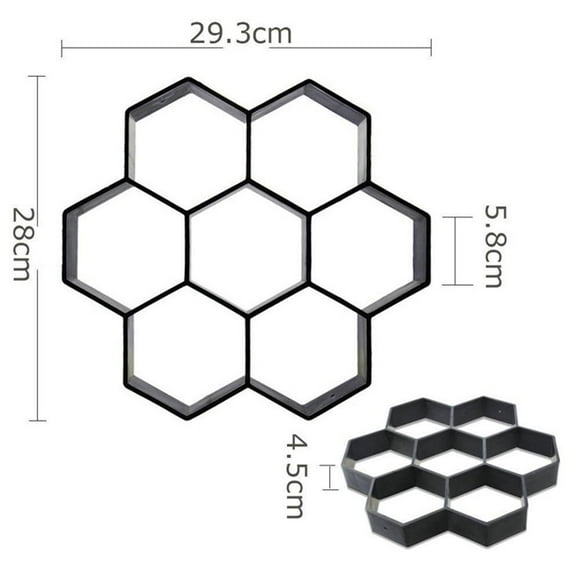 Hexagon Walk Maker Concrete Molds for Hiking Walkways Stepping Stone Mold Garden Pathway Mold