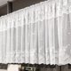 thumbnail image 2 of Nvzi Cortinas cortas - 150*100cm Cortinas blancas para cocina, 1 bolsillo para barra, cortina pequeña para ventana, cortinas de poliéster para ventanas de cocina, cortinas cortas que filtran la luz, 2 of 5