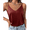 Pack of 1(Wine Red), variant on Womens Silk Satin Camisole Tank Tops V Neck Spaghetti Strap Blouses Cross Back Sleeveless Cami Shirt