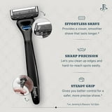 Jeremy's Razors 5-Blade Manual Razor, Precision Trimmer, Lubricating ...