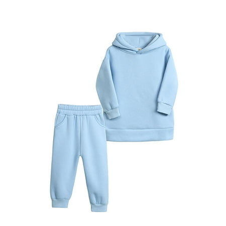 

Dezsed 1-7Years Children s Sports Suit Thickened Autumn Winter Children s Wear Boys Girls Sports Suits Casual Pullover Hooded Sweatshirts Trousers Two-Piece Set Children s Costume