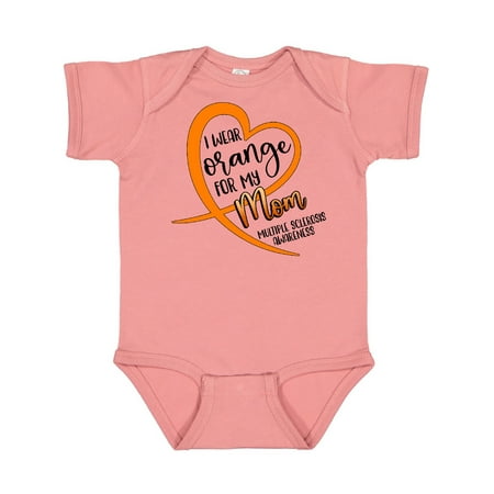 

Inktastic I Wear Orange for my Mom Multiple Sclerosis Awareness Gift Baby Boy or Baby Girl Bodysuit