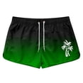 thumbnail image 2 of Summer Everyday Men's Beach Shorts for Casual Travel Polyester Gradient Printed Waist Relaxed Fit Apparel, 2 of 3