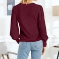 thumbnail image 4 of Sleeve Tops For Women Boat Neck Fall Long Sleeve Shirt Dressy Casual Tunics, 4 of 6