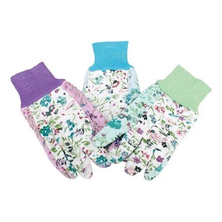 Mfg 751 Gloves, Ladies, Garden, Jersey With PVC Dots, Large