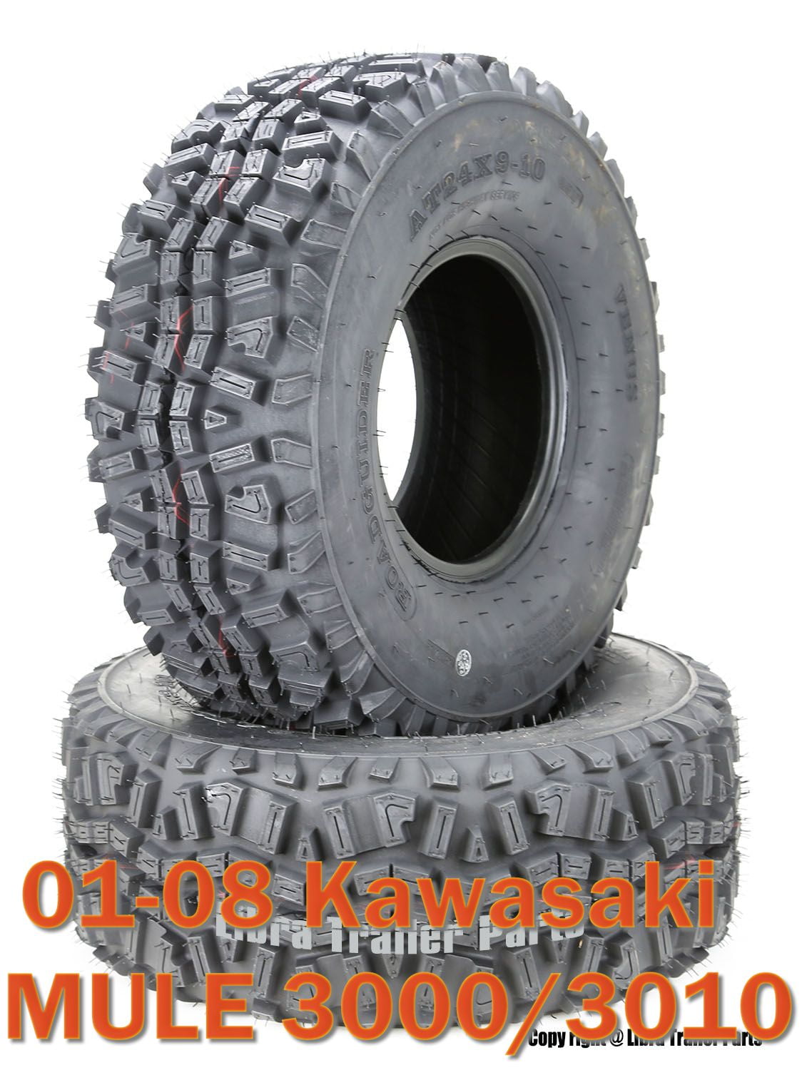 0108 Kawasaki MULE 3000/3010 Set 2 Front or Rear Tires 23x1110 6PR