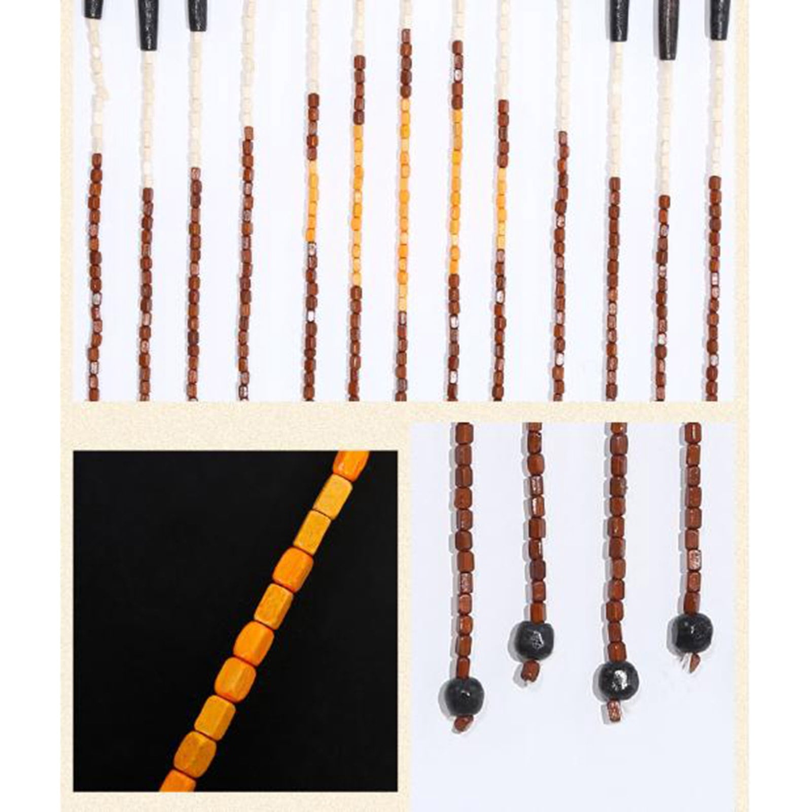 Hanging Bamboo Beaded Door Curtain Screen,Handmade Room Divider Bead String Curtain,Bamboo Wooden Door Beaded Curtain for Room Hallway Entrance