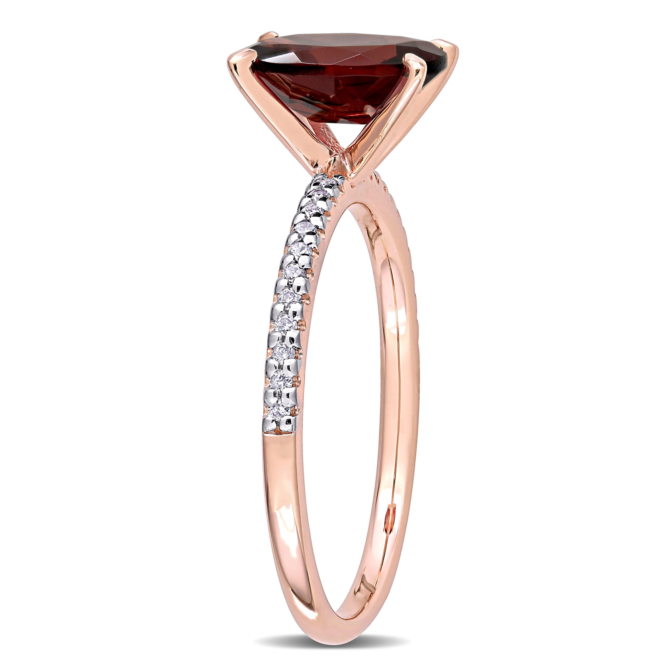 Everly Women's Garnet 14K Rose Gold Engagement Ring