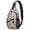 Football Leopard Spot Brown Pattern, variant on Football Shadow Brown Pattern Sling Backpack, Unisex Cycling Crossbody Bag with Side Mesh Pockets, Adjustable Ambidextrous Strap Gift Ideas for Holiday Birthday Gifts