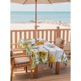 thumbnail image 2 of Outdoor Tablecloth with Umbrella Hole for Patio/Picnic/Party/Camping, Sunflower Waterproof Table Cloth Rectangle Table Cover Washable, Summer Eucalyptus Botanical Floral Retro (60"x 102"), 2 of 8