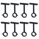 thumbnail image 1 of Soportes de Barra de Cortina Montados en El Techo, Soporte de Techo Resistente para Soporte de Barra de Cortina de 1 Pulgada (Juego de 8, Negro), 1 of 5