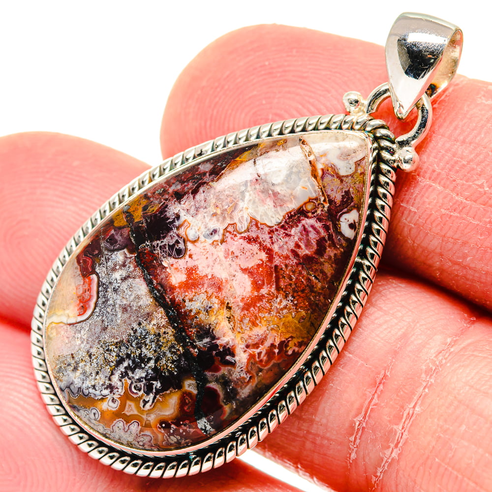 Natural Crazy Lace Agate Pendant Handmade Silver Pendant 925 Sterling Silver Pendant Pendant For Necklace Handmade Jewelry