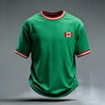 thumbnail image 2 of Mens Shirts Print Short Sleeve Comfort Mens Rugby Shirt,Green,6XL, 2 of 3