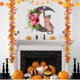 thumbnail image 3 of Guirnalda en forma de gato de la luna de Halloween Flor artificial Gato negro Guirnalda colgante par Meterk Rosa, 3 of 7